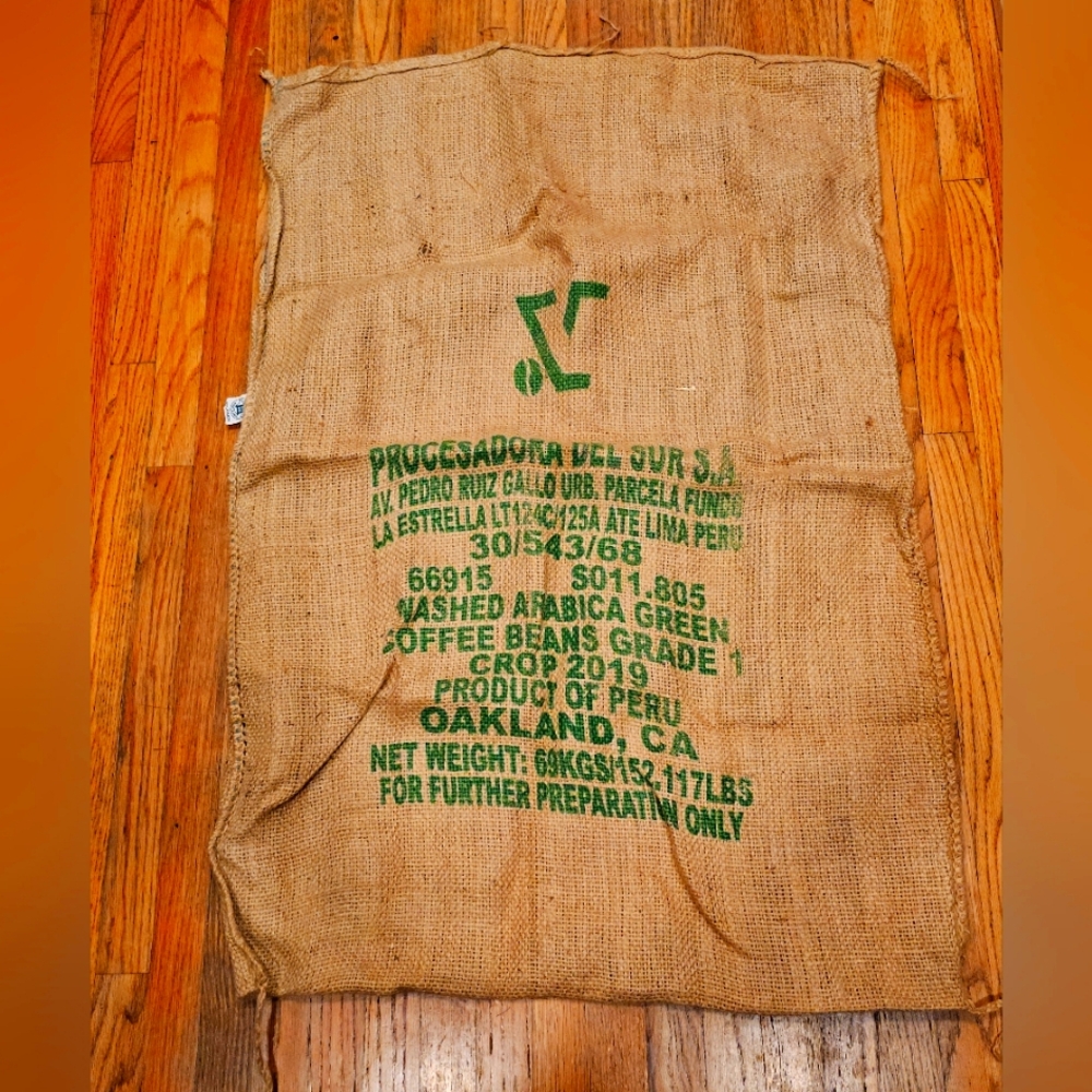 Giant Coffee Bean Burlap BAG Art Or Craft Project